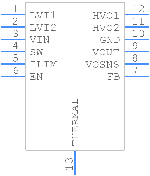 TPS61096ADSST - Texas Instruments - PCB symbol