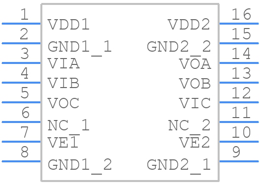 ADUM1301WSRWZ-RL - Analog Devices - PCB symbol