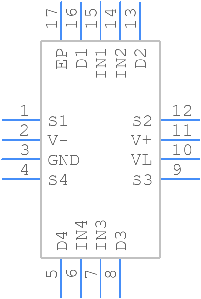 DG412HSDN-T1-E4 - Vishay - PCB symbol