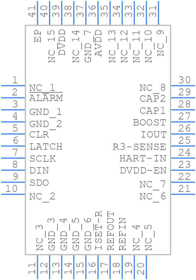 DAC7750IRHAT - Texas Instruments - PCB symbol