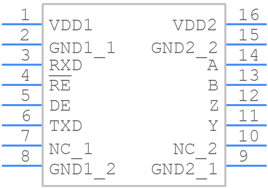 ADM2491EBRWZ - Analog Devices - PCB symbol