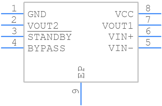 TS421IQT - STMicroelectronics - PCB symbol