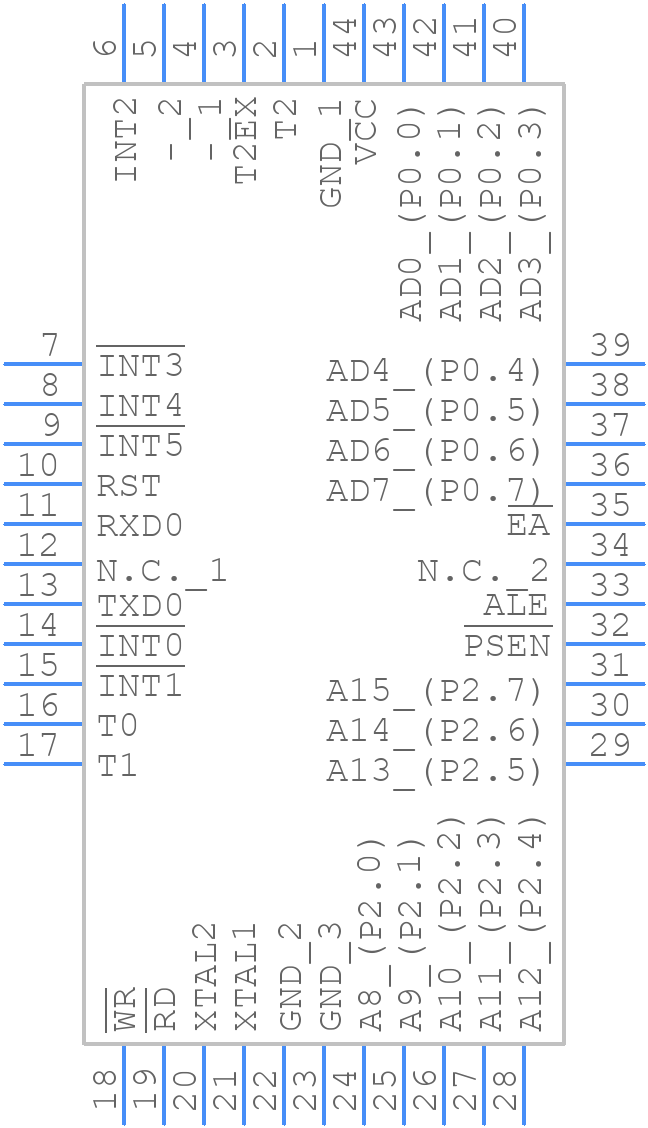 DS80C310-QCG+T&R - Analog Devices - PCB symbol