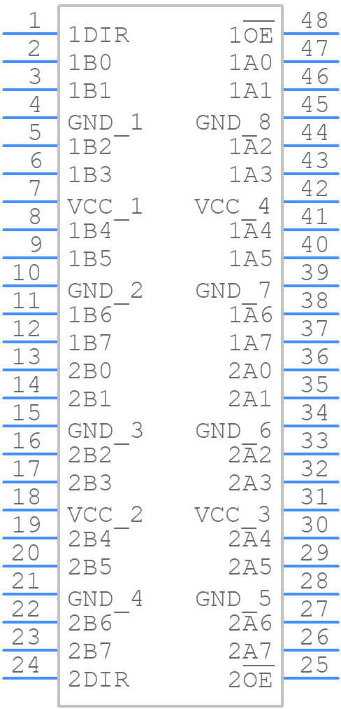 74ALVT162245DGG:11 - Nexperia - PCB symbol