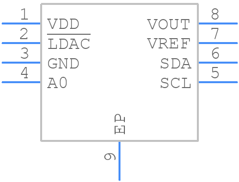 AD5693RBCPZ-2RL7 - Analog Devices - PCB symbol