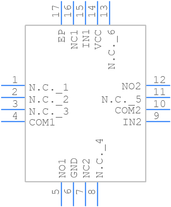 MAX4852ETE+T - Analog Devices - PCB symbol