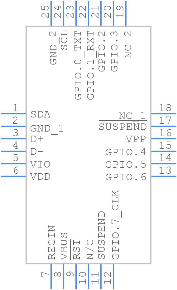 CP2112-F03-GM - Silicon Labs - PCB symbol