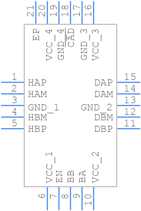 MAX4951AECTP+T - Analog Devices - PCB symbol