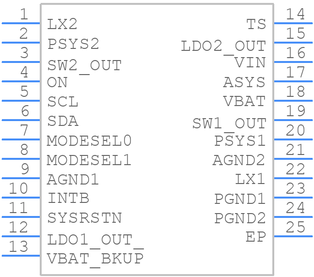 PCA9420BSAZ - NXP - PCB symbol