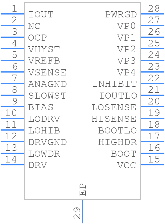 TPS56100PWPG4 - Texas Instruments - PCB symbol