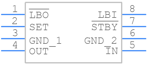 MAX882CPA+ - Analog Devices - PCB symbol