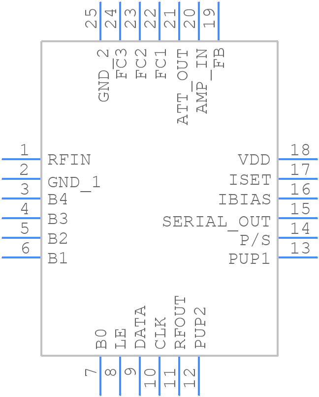 HMC628LP4ETR - Analog Devices - PCB symbol