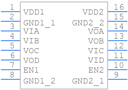 ADUM1447ARQZ - Analog Devices - PCB symbol