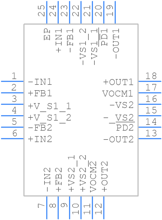 ADA4938-2ACPZ-R7 - Analog Devices - PCB symbol