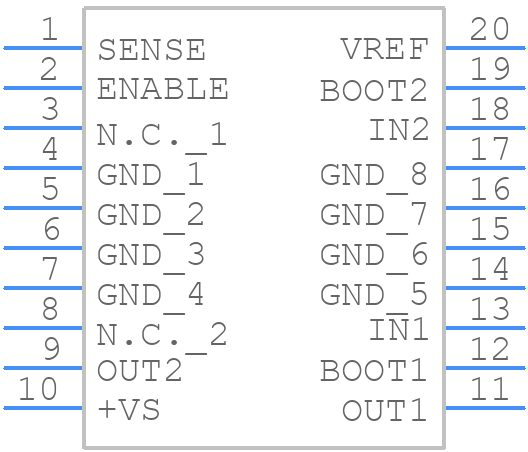 L6201 - STMicroelectronics - PCB symbol
