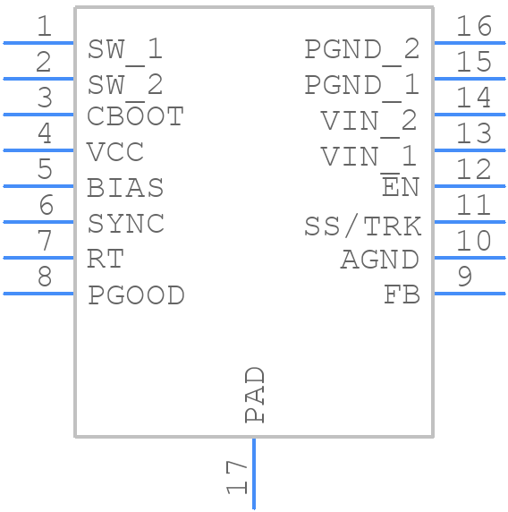 LM43602PWP - Texas Instruments - PCB symbol