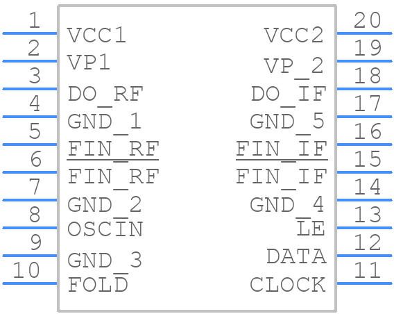LMX2332LTM - Texas Instruments - PCB symbol