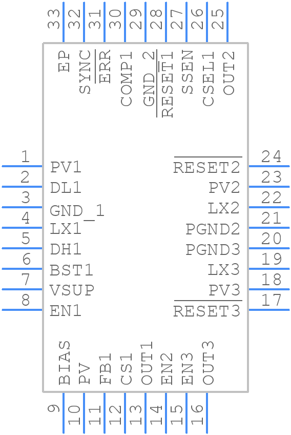 MAX16993ATJA/V+T - Analog Devices - PCB symbol