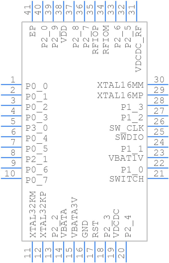 DA14585-00000AT2 - Dialog Semiconductor - PCB symbol