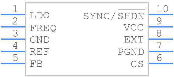 MAX1856EUB+ - Analog Devices - PCB symbol