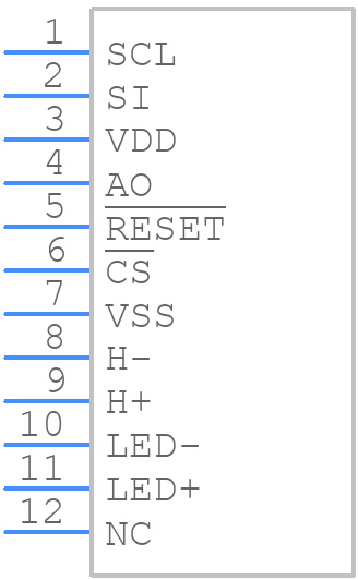 NHD-C12864A1Z-FSR-FBW-HTT - Newhaven Display - PCB symbol