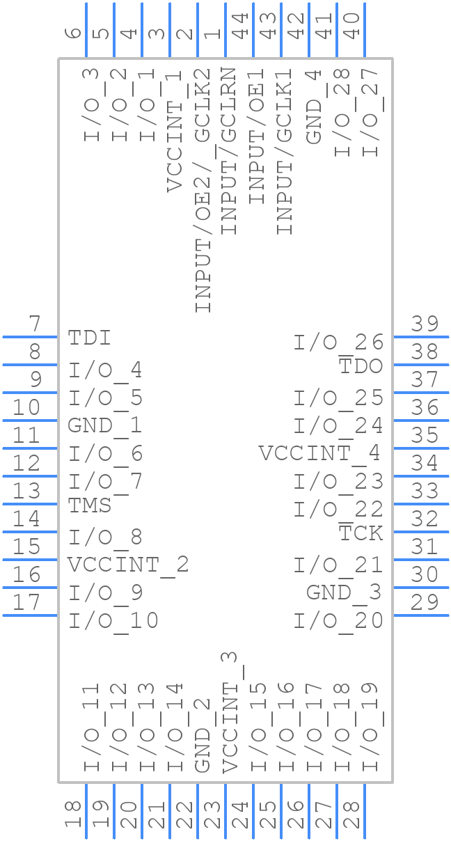 EPM3032ALC44-10 - Intel - PCB symbol