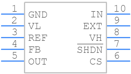 MAX1745EUB+T - Analog Devices - PCB symbol