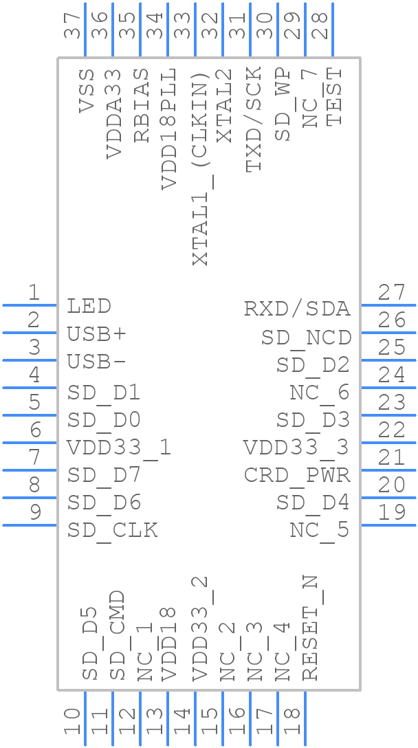 USB2244I-AEZG-06-TR - Microchip - PCB symbol