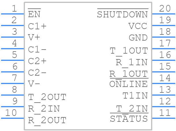 SP3223EEY-L/TR - EXAR - PCB symbol