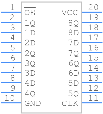 SN74HCT374DWRE4 - Texas Instruments - PCB symbol