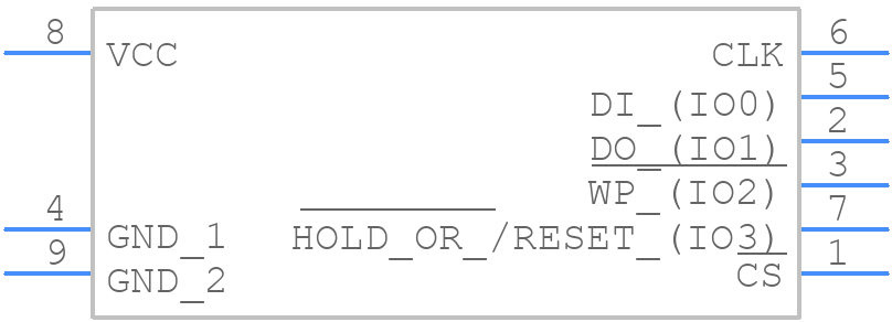 W25Q128JVPIQ - Winbond - PCB symbol