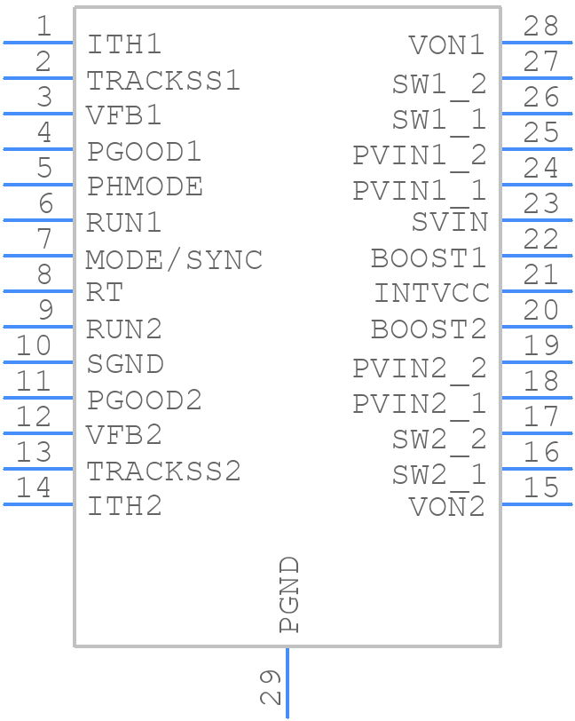 LTC3633AEFE-3#PBF - Analog Devices - PCB symbol