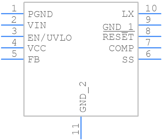 MAX17681AATB+ - Analog Devices - PCB symbol