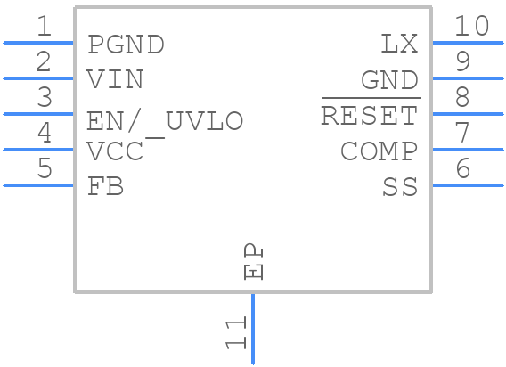 MAX17681AATB+T - Analog Devices - PCB symbol