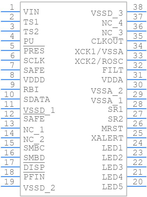 BQ20Z80ADBTR-V110 - Texas Instruments - PCB symbol
