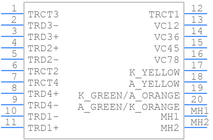 0826-1X1T-KL-F - BelFuse - PCB symbol