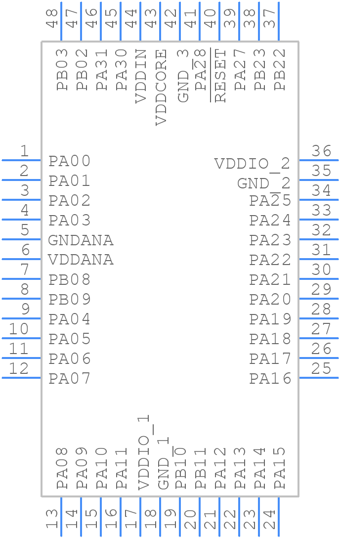 ATSAMD20G18A-AUA1 - Microchip - PCB symbol