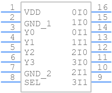 PI3USB20LE - Diodes Incorporated - PCB symbol