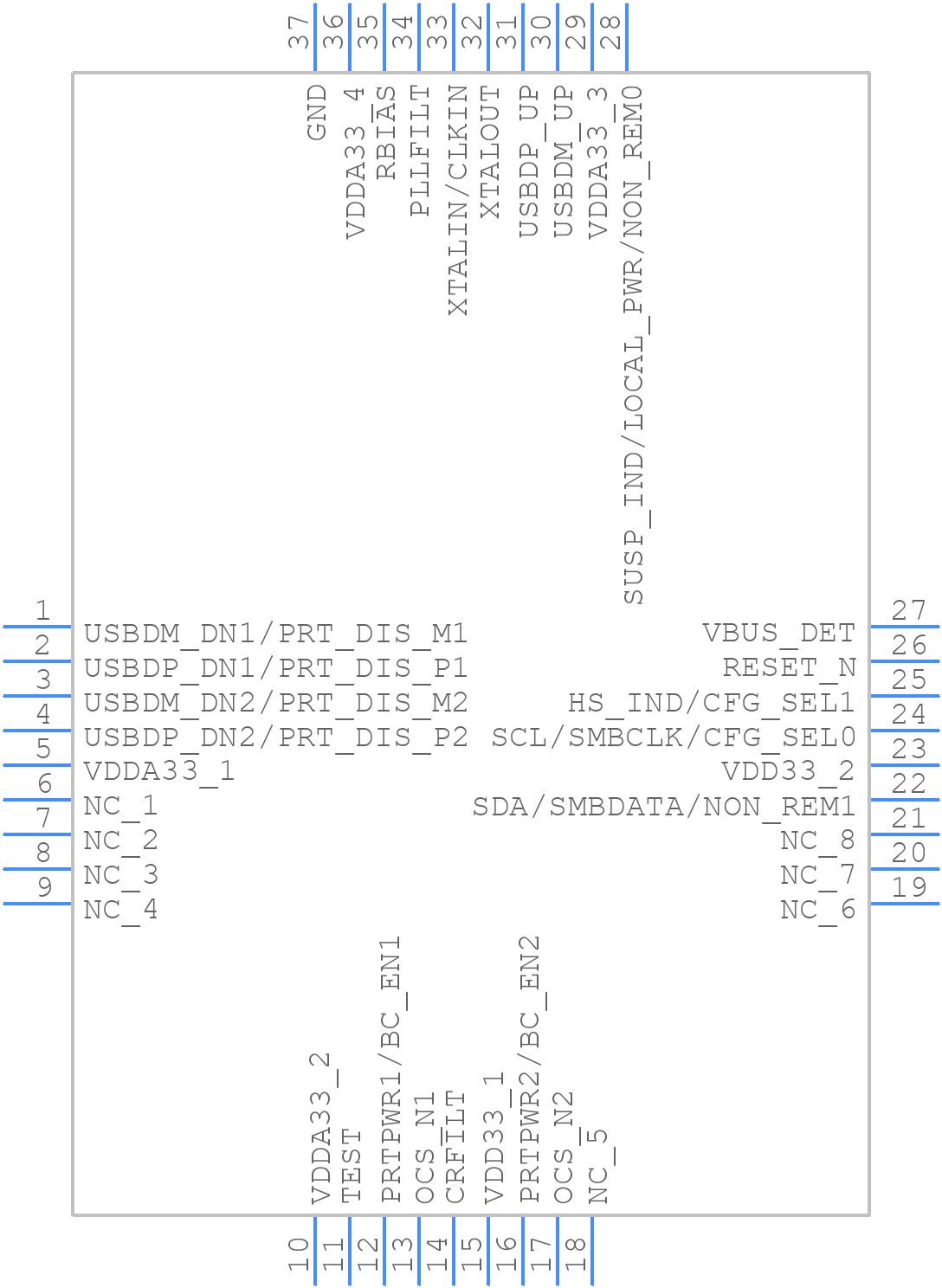 USB2512B-AEZG-TR - Microchip - PCB symbol