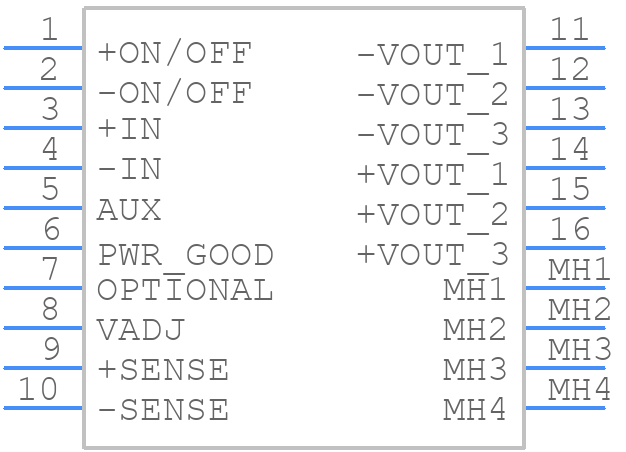 PKY2616PI - Ericsson Power Modules - PCB symbol
