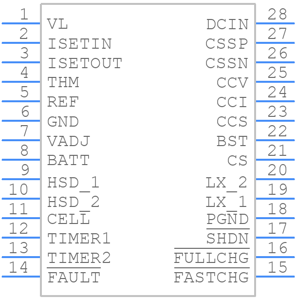 MAX1757EAI+ - Analog Devices - PCB symbol