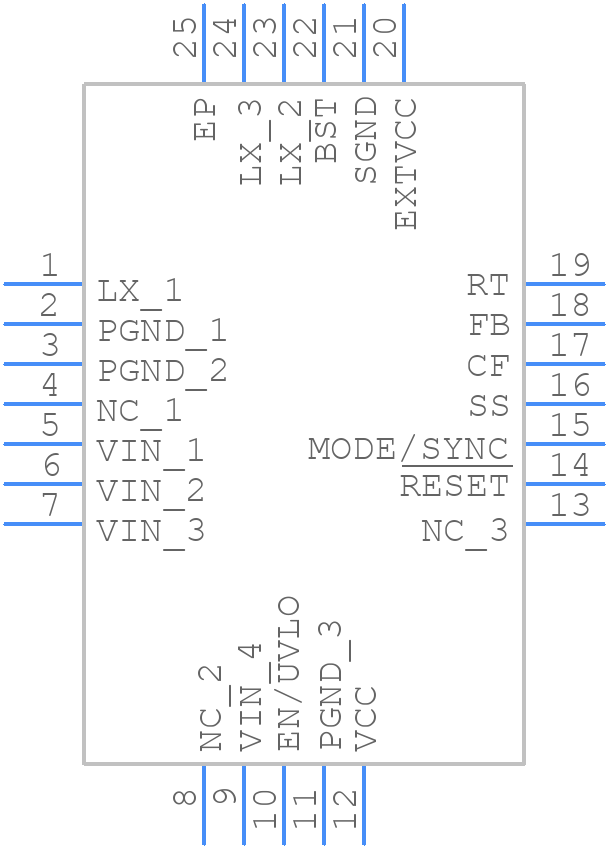 MAX17574ATG+T - Analog Devices - PCB symbol