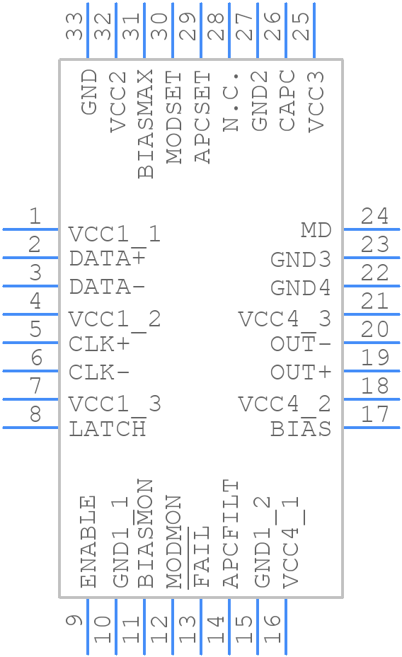 MAX3869EHJ+ - Analog Devices - PCB symbol
