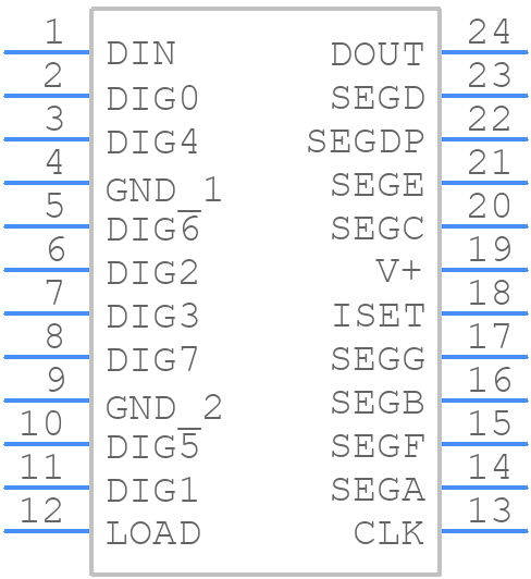 MAX7219CWG - Analog Devices - PCB symbol