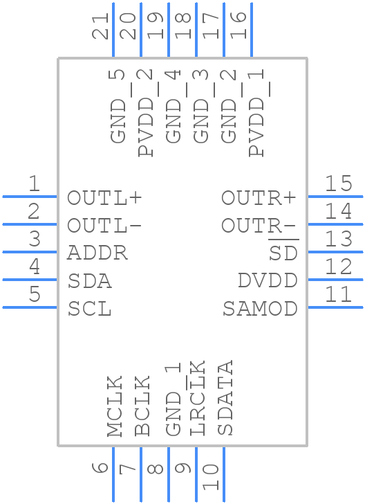 SSM2518CPZ-R7 - Analog Devices - PCB symbol