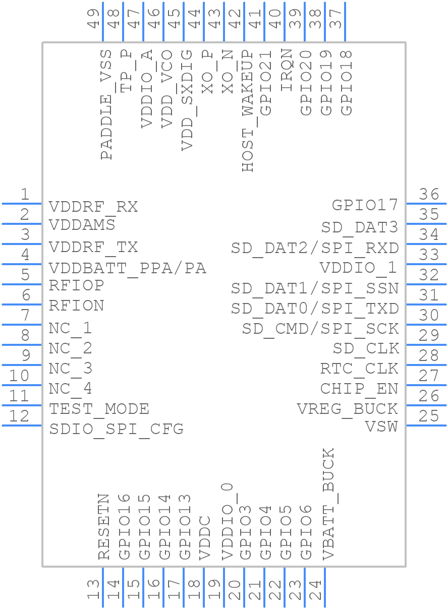 ATWILC3000A-MU-T - Microchip - PCB symbol