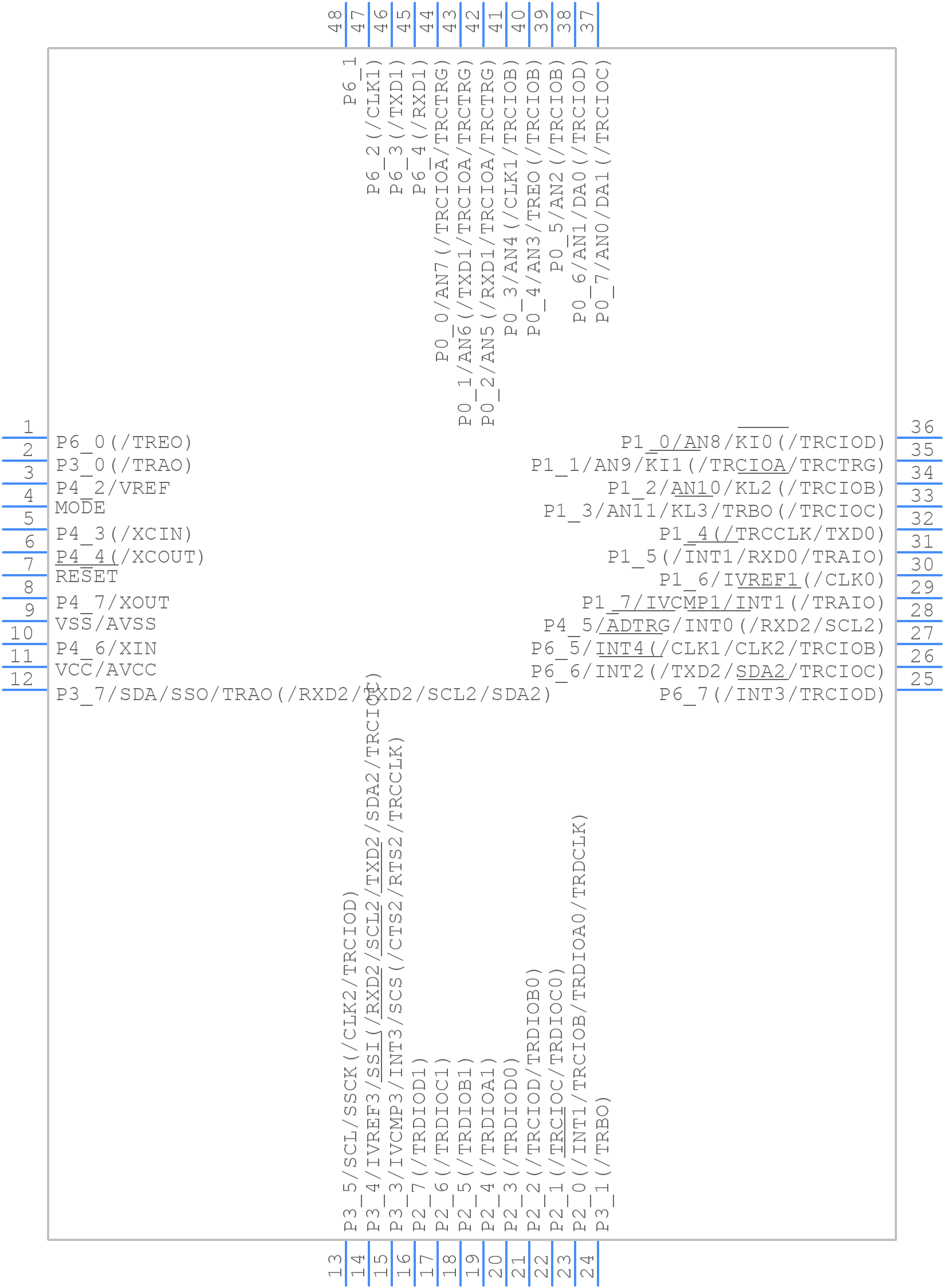 R5F21344CDFP#30 - Renesas Electronics - PCB symbol