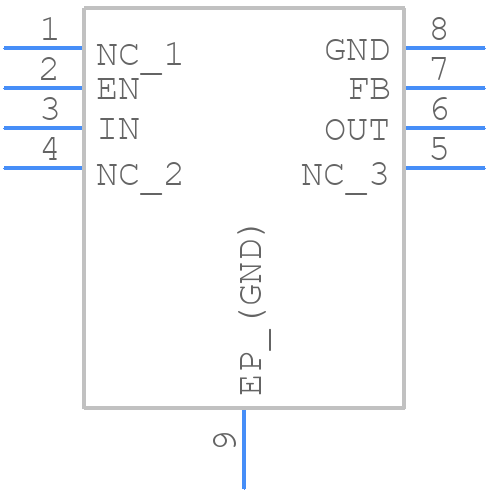 TPS7A7002DDA - Texas Instruments - PCB symbol