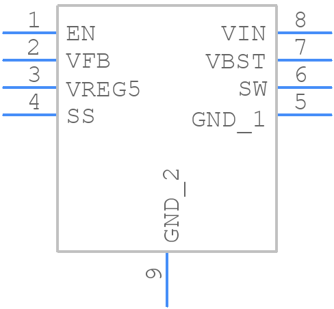 TPS54328DDA - Texas Instruments - PCB symbol