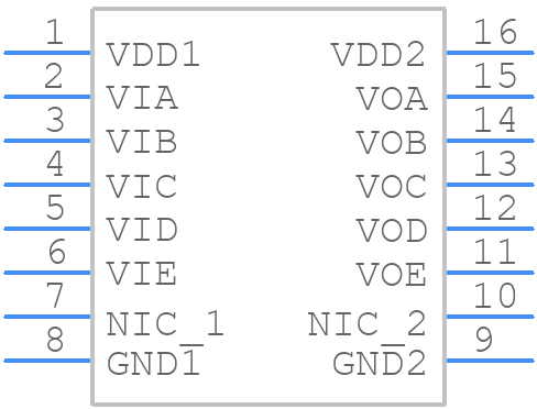 ADUM250N0BRIZ - Analog Devices - PCB symbol